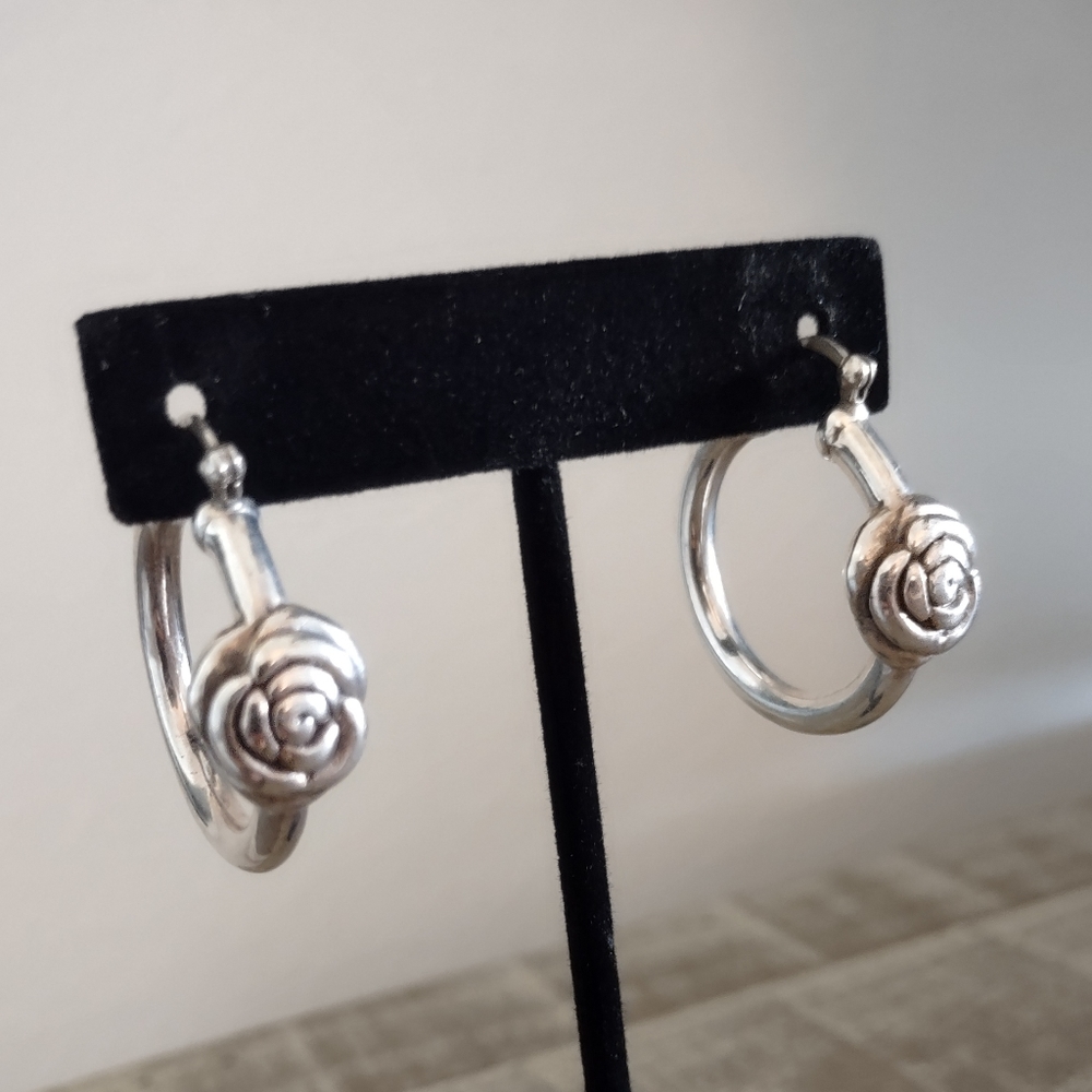 Sterling Silver *Rose* 925 Earrings & Bracelet